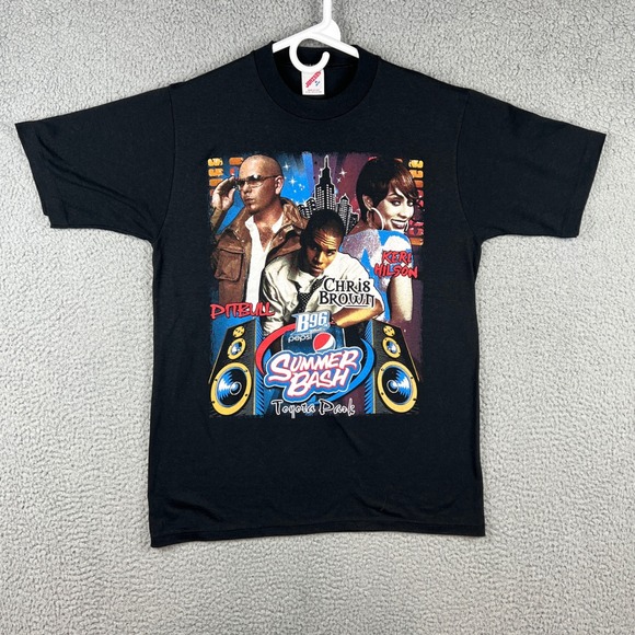2011 B96 Pepsi Summer Bash T Shirt Pitbull Chris Brown Joe Jonas Mens M